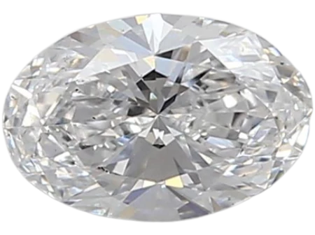 0.56 Carat D SI1 Oval Lab Diamond Cheap