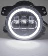 Race Sport RS LED Fog Light Kit Dodge journey (09-12) 4  30W 1440LM LED Cree w  LED Halo Hot on Sale