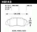 Hawk Blue 9012 Racing Brake Pads Honda CR-V 2.0L (1997-1999) Front Set HB143E.680 Supply