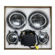 Race Sport RS Headlights Jeep Wrangler TJ 2 Door (97-06) 7in Headlight & 4in Foglight ColorSMART Combo Complete RGB Multi-Color kit Online Sale