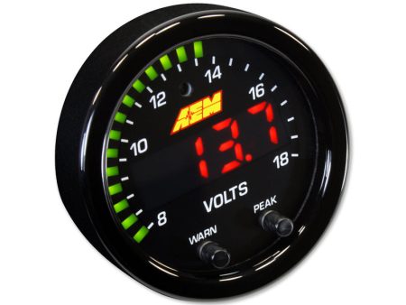 AEM X-Series Volt Gauge 8-18V Black Bezel & Black Faceplate 30-0303 Cheap