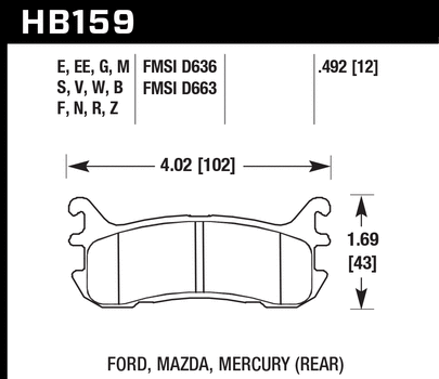 Hawk Blue 9012 Racing Brake Pads Mazda Miata NA NB 1.8L (1994-2005) Rear Set HB159E.492 on Sale