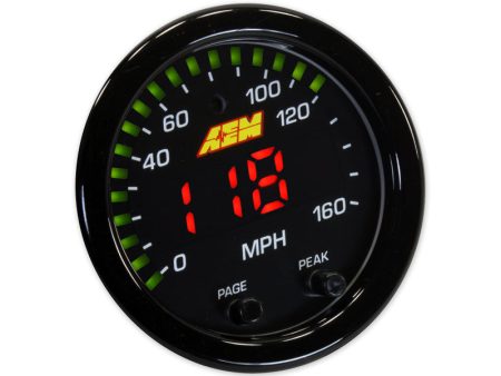 AEM X-Series GPS Speedometer Gauge 0-160mph   0-240kph Black Bezel & Faceplate 30-0313 For Discount