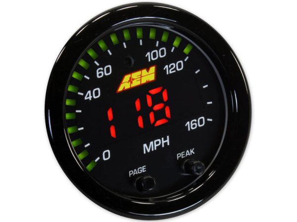 AEM X-Series GPS Speedometer Gauge 0-160mph   0-240kph Black Bezel & Faceplate 30-0313 For Discount