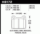 Hawk Black Brake Pads Volvo 245 GL  DL 2.3L (1986-1989) Front Set HB172M.595 Cheap