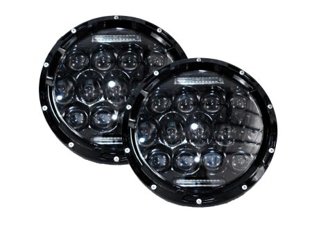 Race Sport RS Headlights Jeep Wrangler LJ Unlimited 4 Dr (04-06) [7in LED Projector Conversion Kit 13x5W] Plug-&-Play H4 H L For Cheap