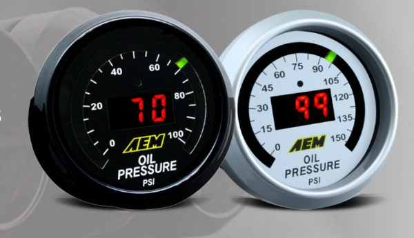 AEM Oil Fuel Pressure Gauge (0-100 PSI) 30-4401 Cheap