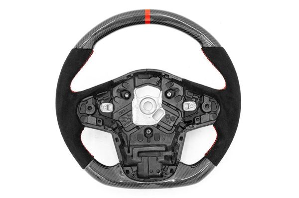 OLM Steering Wheel Toyota Supra (20-22) [Carbon Pro] Carbon Fiber & Alcantara w  Red Stripe Cheap