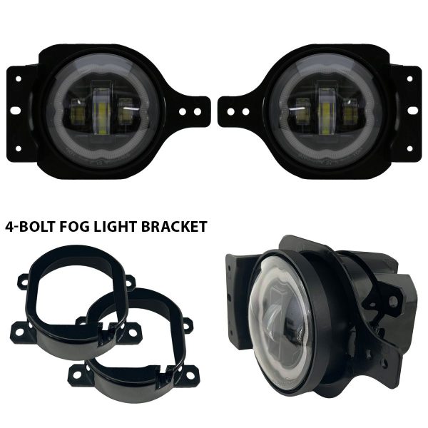 Race Sport RS LED Headlight & Fog Light Kit Jeep Wrangler JT (18-23) RGBW Chasing Combo Kit For Cheap