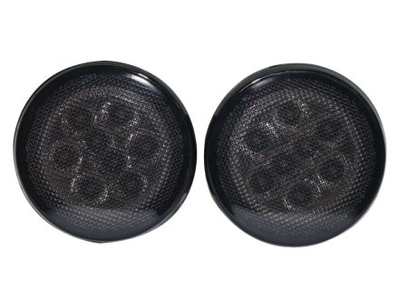 Race Sport RS Lightnings Jeep Wrangler (07-17) Front Grill LED Turn Signals w  Smoked Lens For Cheap