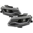 Auto Addict Projector Headlights Chevy Camaro (2016-2018) w  LED DRL & Sequential Turn Signal - Black or Chrome Housing Online now