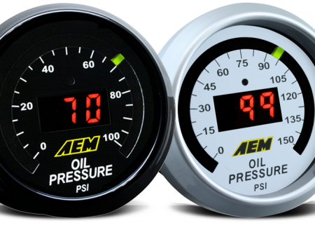 AEM Oil Pressure Gauge - 0-150 PSI - 30-4407 Supply