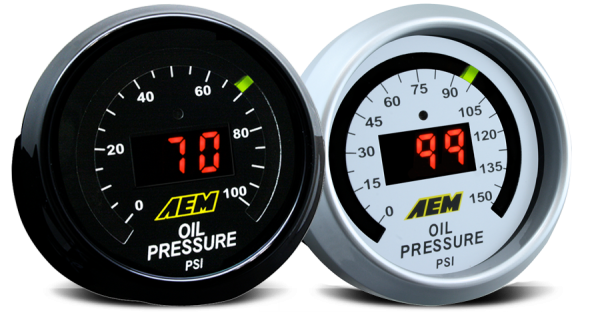 AEM Oil Pressure Gauge - 0-150 PSI - 30-4407 Supply