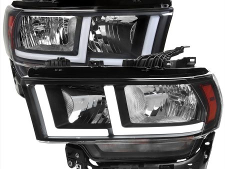 Spec-D Headlights Ram 2500 3500 (19-22) Tradesman   Big Horn -  Dual Bar LED - Black   Chrome w  Breathing Effect Online now