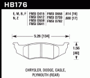 Hawk Blue 9012 Racing Brake Pads Chrysler PT Cruiser 2.4L (2010) Rear Set HB176E.680 Supply