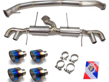 Rev9 Exhaust Nissan GTR R35 (2009-2017) 3  Titanium Catback w  5  Blue Tips on Sale