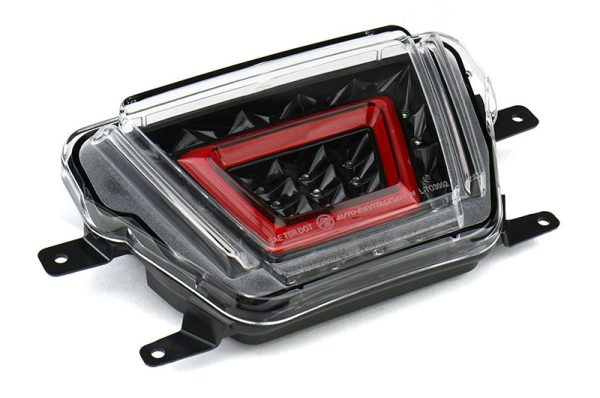 OLM 4th Brake Light Toyota Supra (20-23) [V2 F1 Style Multifunction] Clear or Smoke Lens   Black Base   Red Bar Discount