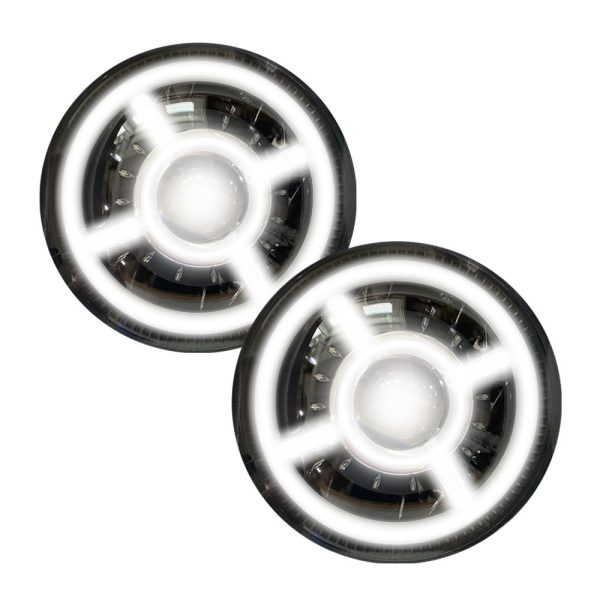 Race Sport RS LED Headlight Jeep Gladiator (18-23) Adjustable Angle Beam 108-Watt w  X-Halo DRL Discount