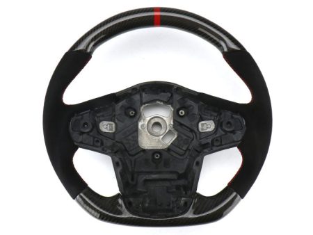 OLM Steering Wheel Toyota Supra (20-22) [Carbon Pro] Carbon Fiber & Alcantara w  Red Stripe Cheap