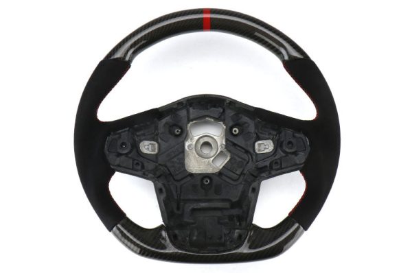 OLM Steering Wheel Toyota Supra (20-22) [Carbon Pro] Carbon Fiber & Alcantara w  Red Stripe Cheap