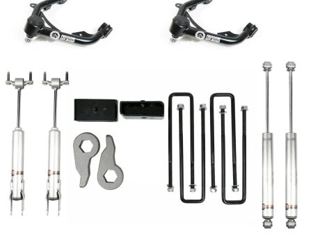 Freedom Offroad Lift Kits GMC Sierra 2500  3500 HD (11-19) 3  Front + 2  Rear Leveling Kit w  Shocks & Control Arms Sale