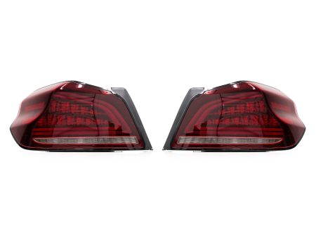 OLM Tail Lights Subaru WRX   WRX STI (15-21) [Spec CR Sequential] Red Lens   Black Base Online Sale