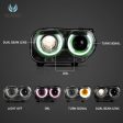 Auto Addict Headlights Dodge Challenger (15-23) LED RGB Color Change Projector Lights on Sale