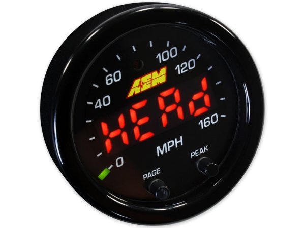 AEM X-Series GPS Speedometer Gauge 0-160mph   0-240kph Black Bezel & Faceplate 30-0313 For Discount