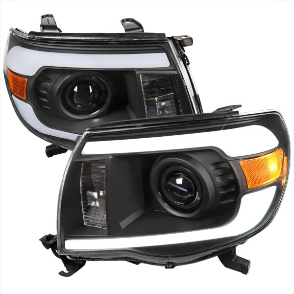 Spec-D Projector Headlights Toyota Tacoma (05-11) LED C-Bar DRL - Black or Chrome Online