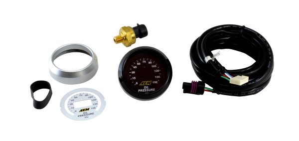 AEM Oil Pressure Gauge - 0-150 PSI - 30-4407 Supply