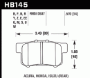 Hawk Blue 9012 Racing Brake Pads Honda S2000 AP1  AP2 OE 2.0  2.2L (2000-2009) Rear Set HB145E.570 on Sale