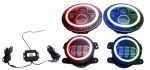 Race Sport RS Headlights Jeep Wrangler TJ 2 Door (97-06) 7in Headlight & 4in Foglight ColorSMART Combo Complete RGB Multi-Color kit Online Sale