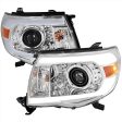 Spec-D Projector Headlights Toyota Tacoma (05-11) LED C-Bar DRL - Black or Chrome Online