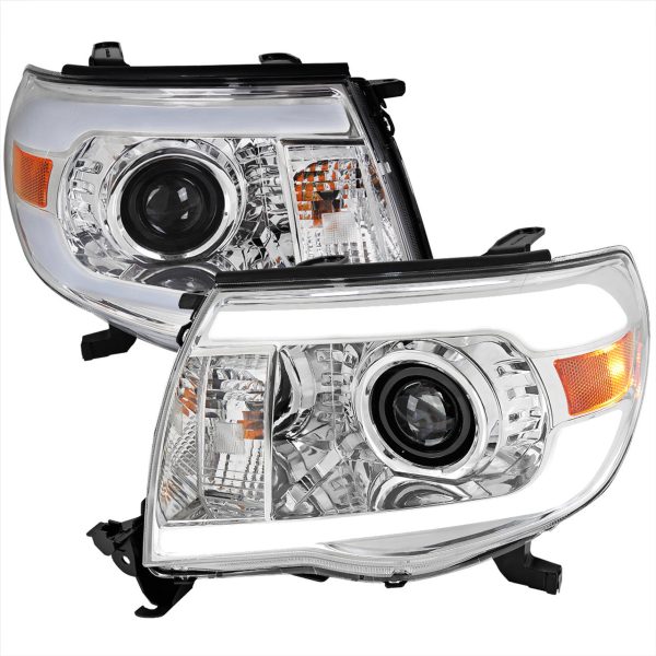 Spec-D Projector Headlights Toyota Tacoma (05-11) LED C-Bar DRL - Black or Chrome Online