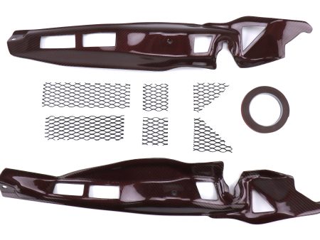 OLM Ducted Inner Fender Trim Subaru WRX   WRX STI (15-21) Red Carbon Fiber Hot on Sale