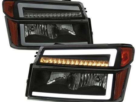 Spec-D OEM Replacement Headlights Colorado   Canyon (04-12) Sequential Turn Signal w  LED Bar For Sale